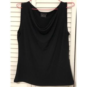 Sleeveless black top